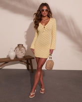 Sun Tide Crochet Cover Up Mini Dress