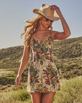 Wildflower Riot Floral Tapestry Mini Dress