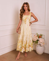 Early Petals Floral Maxi Dress