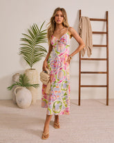 Dayglow Ritual Tropical Seashell Maxi Dress
