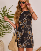 Sunny Bloom Floral Shift Mini Dress
