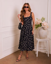 Subtle Allure Polka Dot Maxi Dress