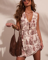 Whiskey Willow Novelty Print Mini Dress