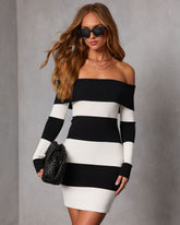 Opaline Coast Contrast Stripe Mini Dress