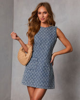 Sonali Quilted Denim Mini Dress
