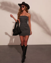Saphie Strapless Denim Mini Dress