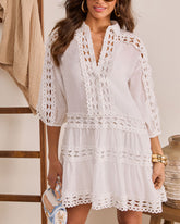 Lorenia Eyelet Lace Mini Dress