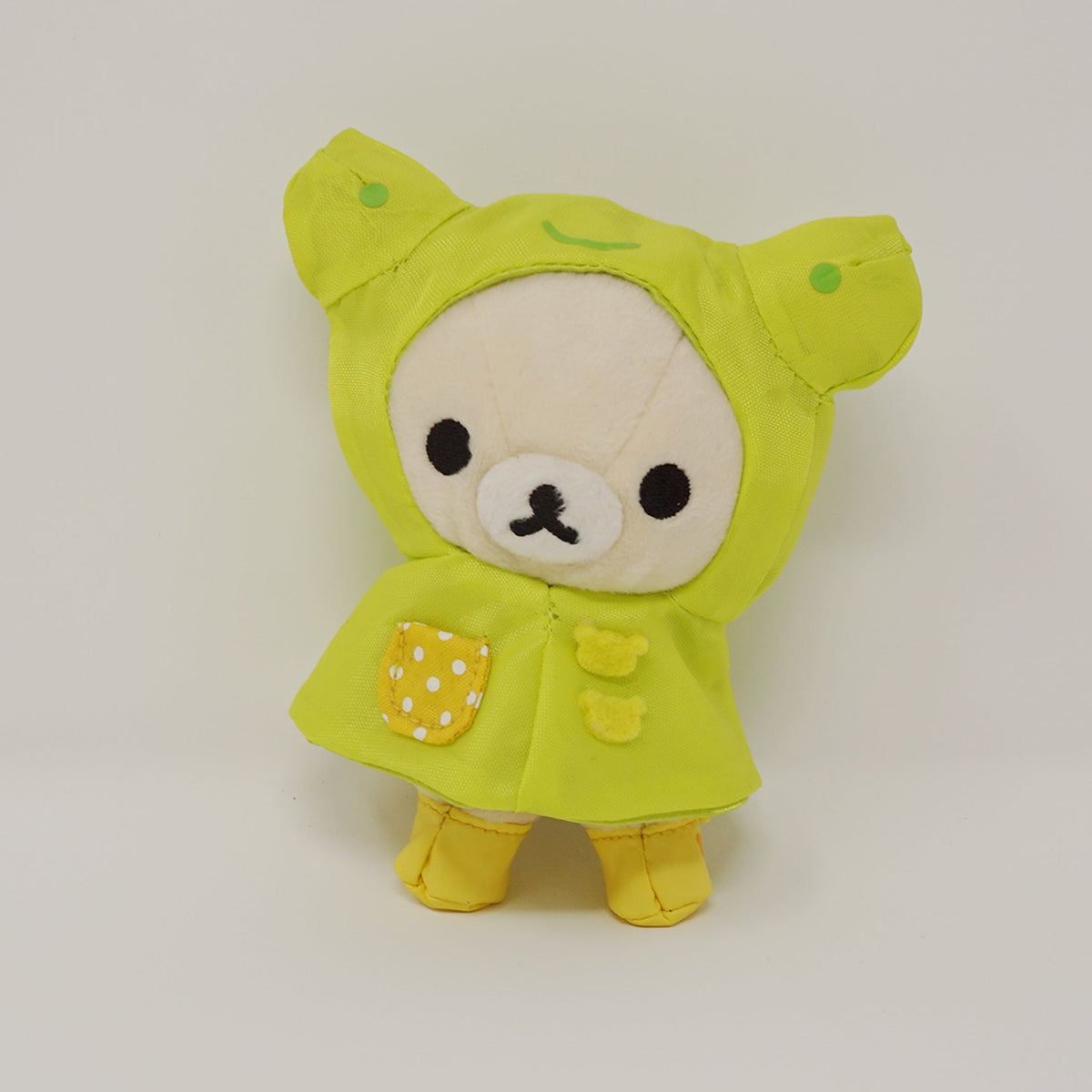 2014 Korilakkuma in Frog Poncho Plush Keychain - Rilakkuma Closet