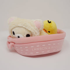 2014 Korilakkuma and Kiiroitori in Basket Plush Set - Relaxing Cat Theme - Lawson Loppi Limited