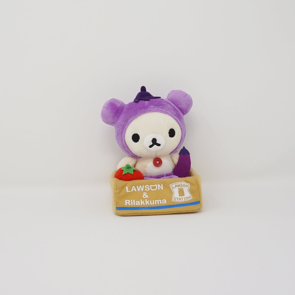 2014 Korilakkuma Eggplant Costume Plush - Lawson Limited Rilakkuma Vegetable Plush - San-X