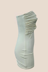 Double Twists Yellow Fitted Mini Dress