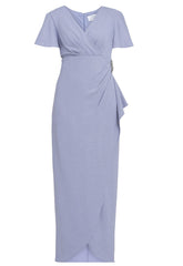 Gina Bacconi Perri Alissa Maxi Dress With Hip Embellishment